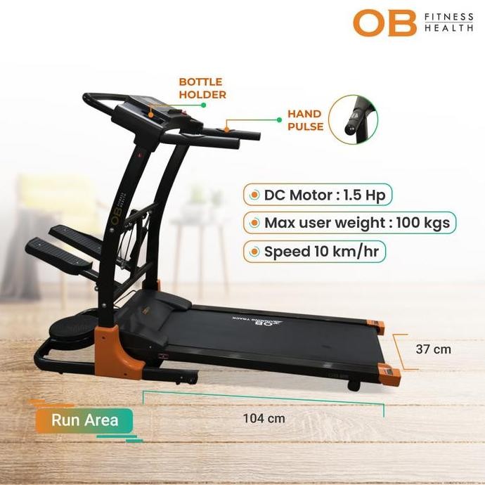 BEBAS ONGKIR - Treadmill Elektrik Multifungsi OB FIT OB-1059 FREE ONGKIR JABODETABEK