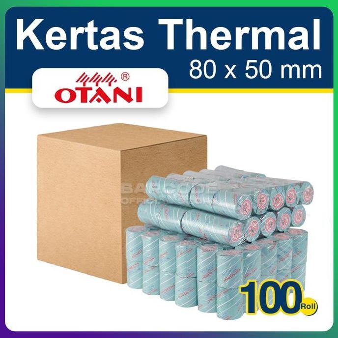 

TERLARIS - Kertas Thermal OTANI 80 x 50 mm Struk 80mm Isi 100 Roll