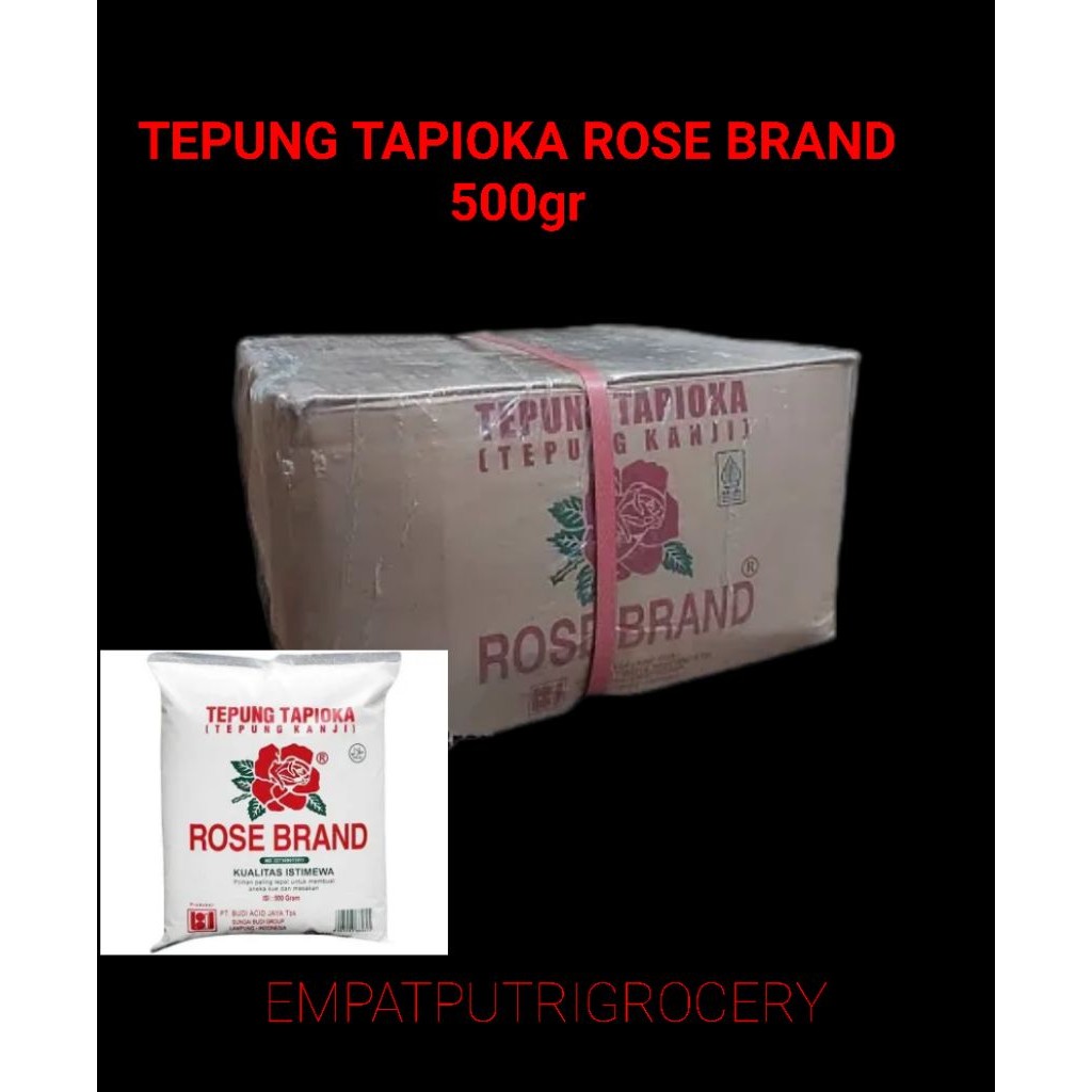Tepung tapioka rose brand 500gr 1 dus