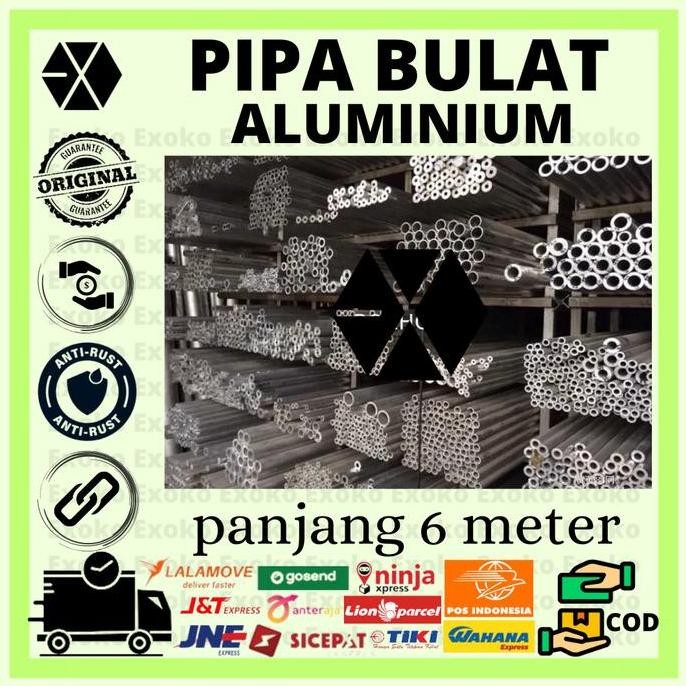 Promo Pipa Bulat / Silver / ( Aluminium ) Uk 6.7.8.10.13.17.20.23.27Mm.