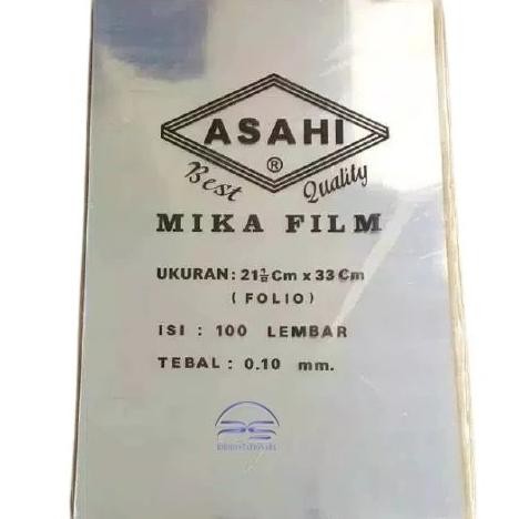 

(100 lembar / 50 lembar / 25 lembar) ASAHI Plasik / Mika / Cover Bening Transparant Jilid Ukuran F4