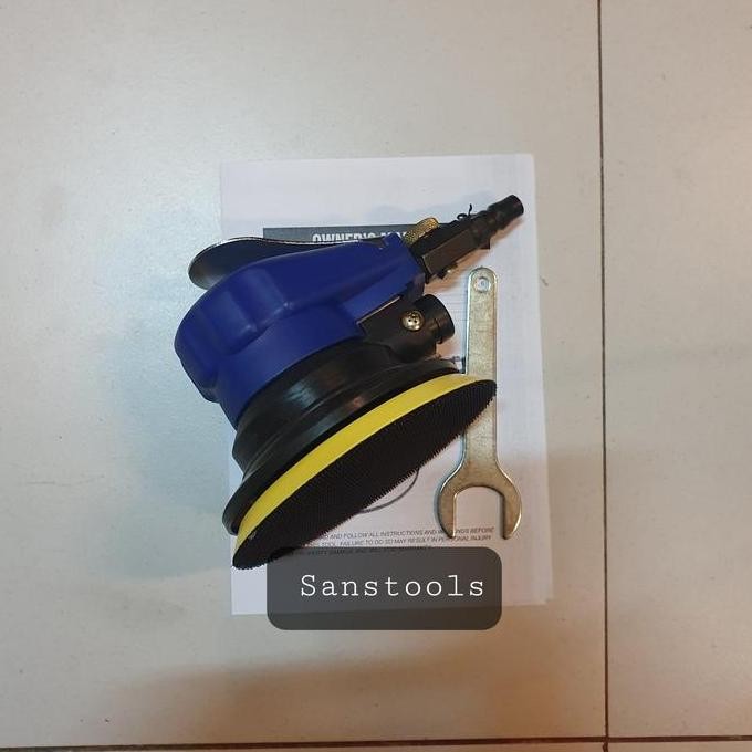 Air palm orbital sander 5" pneumatic polisher / mesin amplas angin 5in