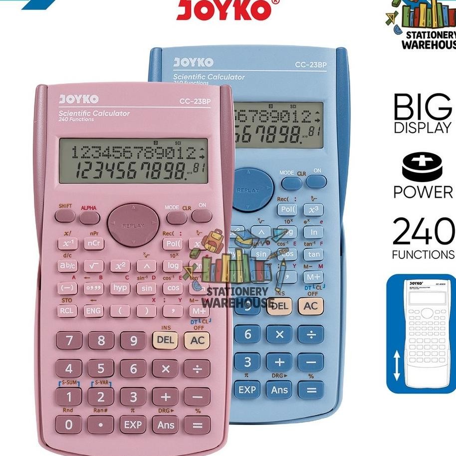 

Scientific Calculator Kalkulator Ilmiah Joyko Cc23Bp 240 Functions