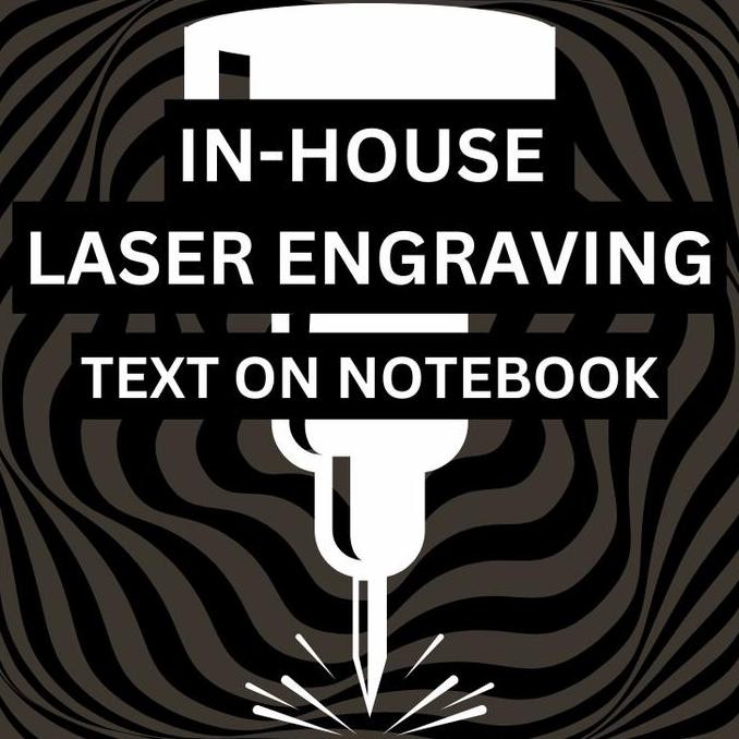 

Add-On Custom Text Laser Engraving For Notebook / Planner | Grafir