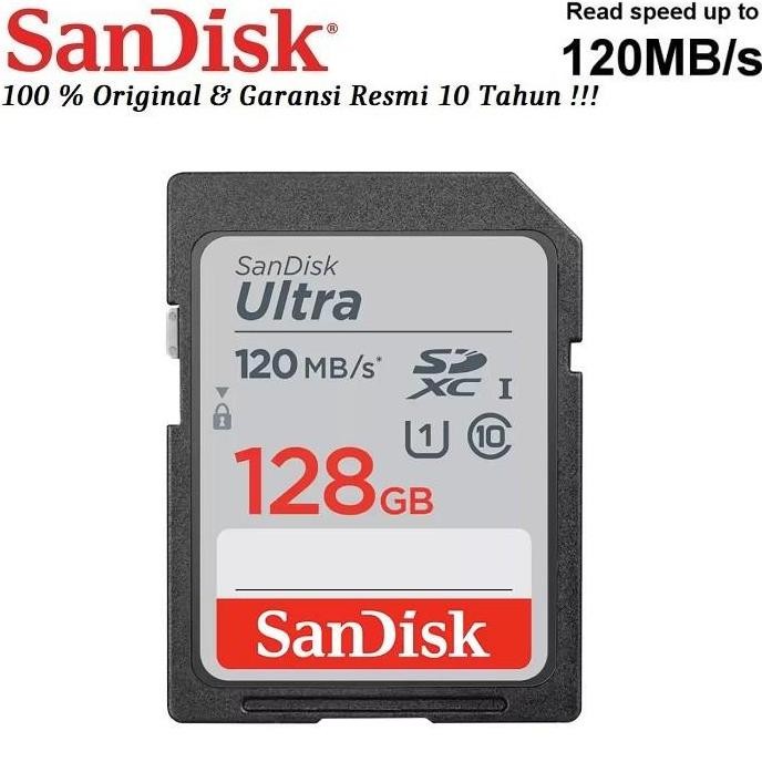 TERMURAH - SanDisk Ultra SDXC Card 128GB Class 10 - SDcard 128GB SDXC