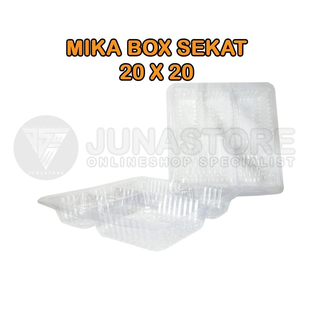 Mika dus nasi 20 x 20 / mika kotak nasi 20 x 20 / mika sekat 5 dus nasi (25pcs)