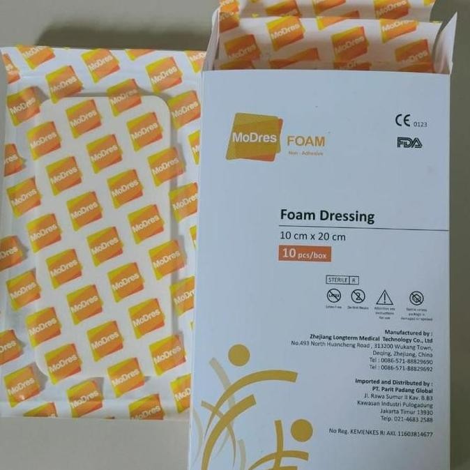 MODRES FOAM 10X20cm Dressing Non Adhesive / Plester Luka Diabetes