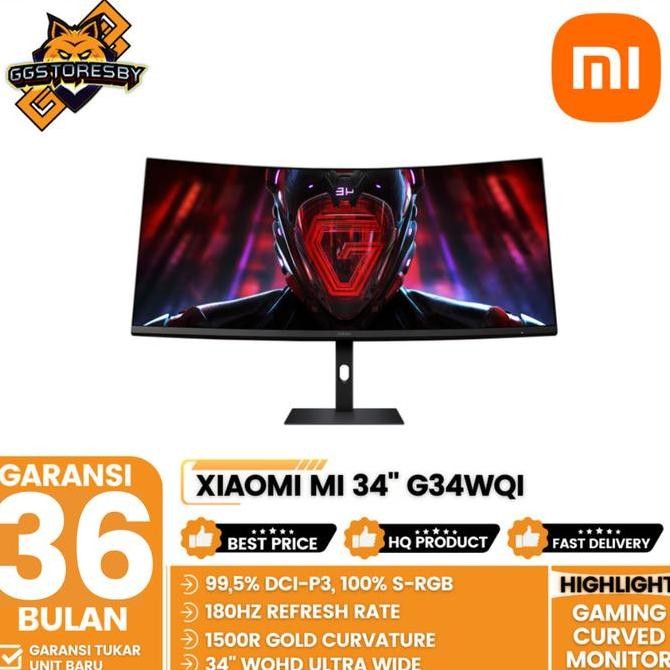 XIAOMI MI 34" G34WQi WQHD 180Hz ULTRA-WIDE CURVED Monitor