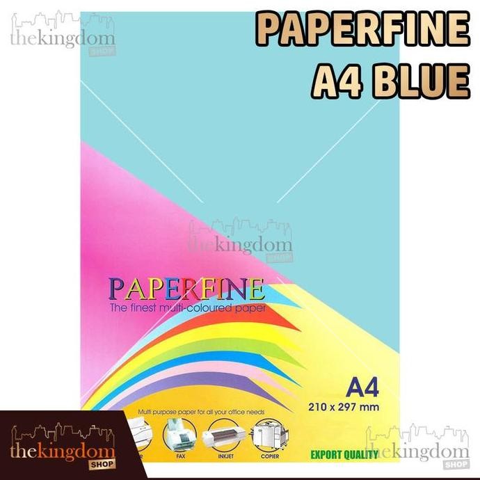 

TERLARIS - Paperfine Kertas HVS Warna A4 Blue Biru Muda / Isi 500 Lembar 180
