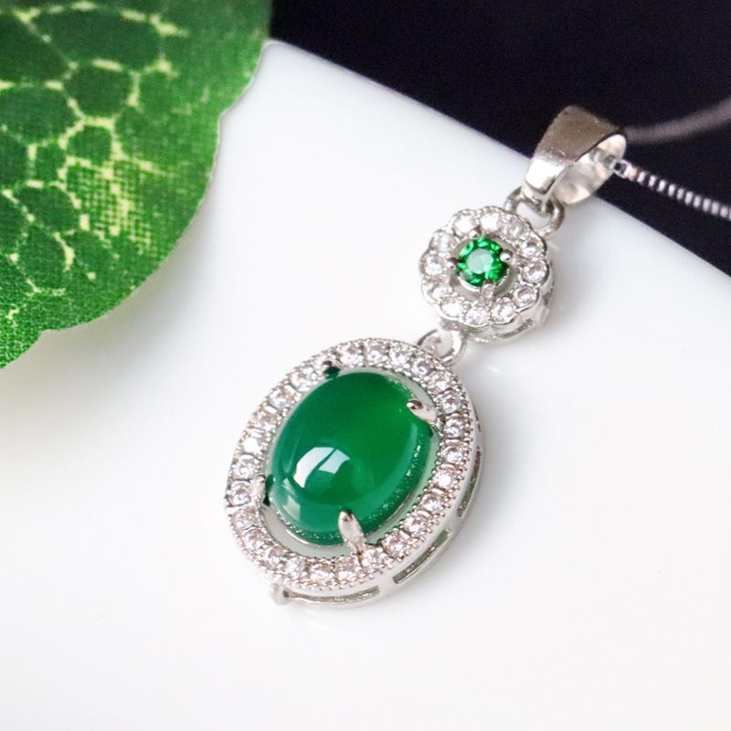 Liontin Kalsedon Alami Jade Jade Imperial Hijau Emerald Jadeite Warna