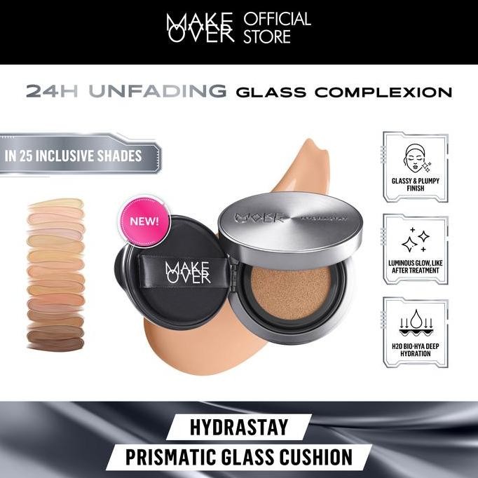 MAKE OVER HEALTHY GLOW FACE BUNDLE: HYDRASTAY PRISMATIC GLASS CUSHION + HYDRASTAY RADIANT FINISHING 