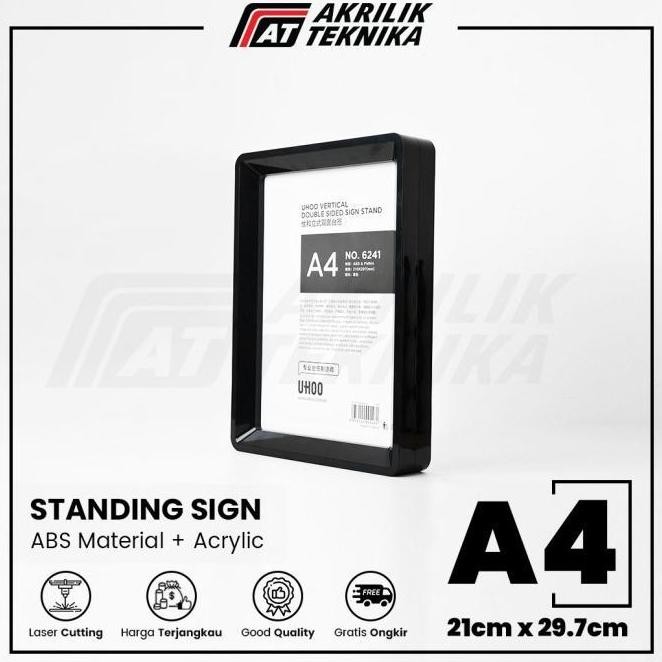 

READY STANDING SIGN A4 / DISPLAY TEMPAT BROSUR / TENT CARD HOLDER ACRYLIC