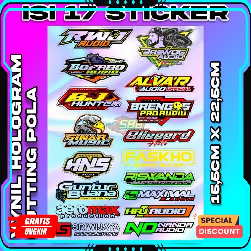 

(Bisa Cod) Stiker Hologram Sound System Cutting Isi 17 Gn54