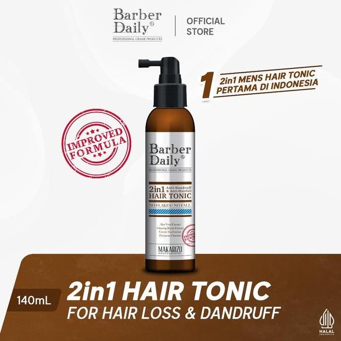 Terbaru Makarizo Alpha Boost Pack - Paket Hair Tonic & Face Wash Pria | Rambut Sehat & Segar