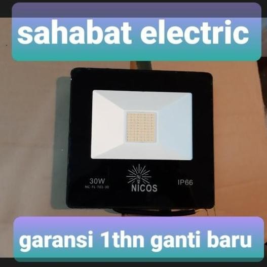 Lm Lampu Led Sorot Outdoor Ip66 30Watt 30W Floodlight Nicos 30Watt