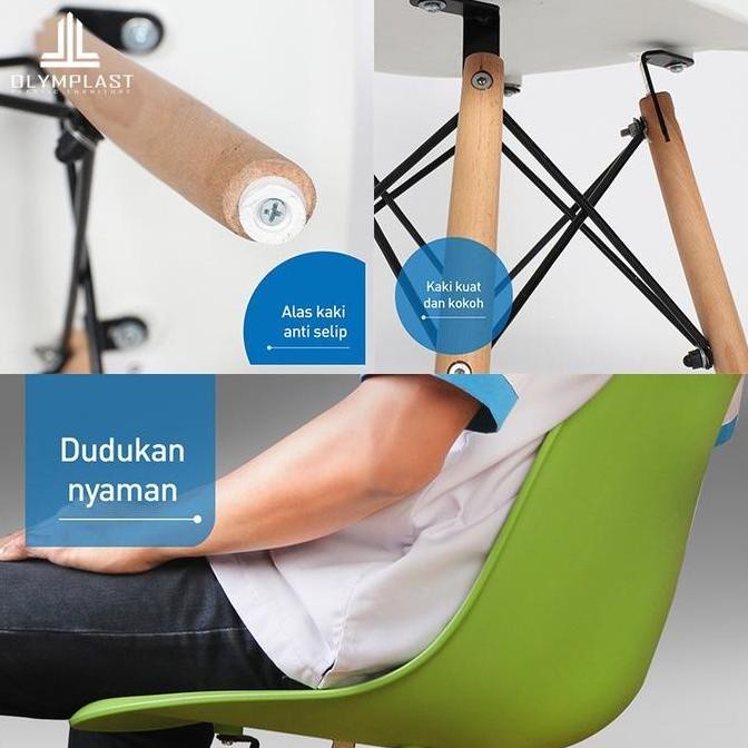 Terbaru Kursi Plastik Olymplast Milenial Chair Set 2Pcs Cafe & Resto