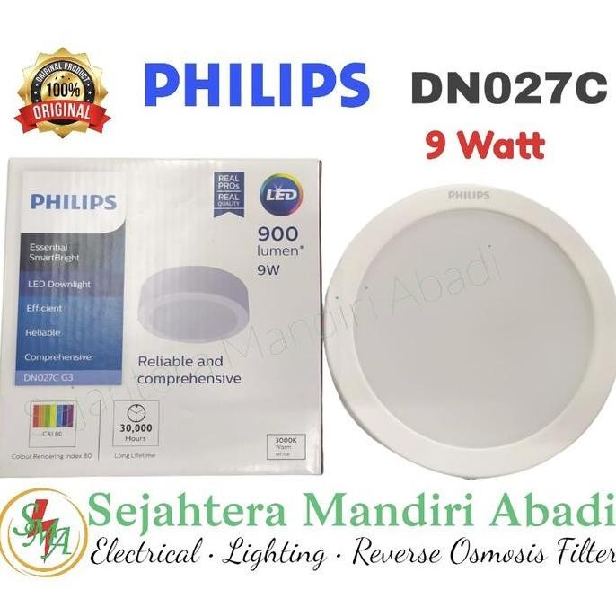 Lampu Downlight Philips Dn027C Led 9 Watt Outbow Bulat