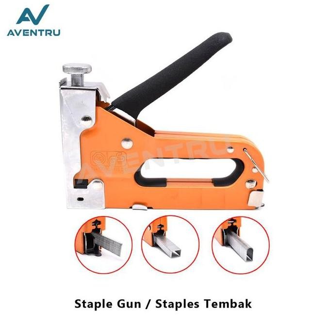 Staple Stapler Gun Staples Steples Paku Tembak Jok Motort Kulit Kayu