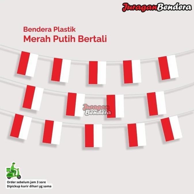 '+'+'+'+] Bendera Plastik Bertali | Bendera Merah Putih Plastik PE