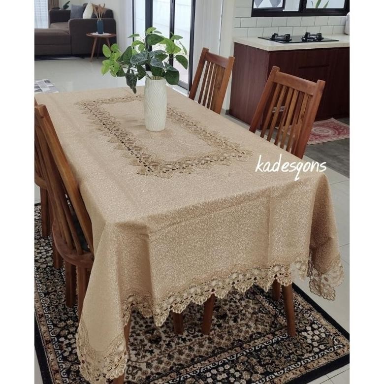 CR - Taplak meja makan katun singapur. sarung bantal kursi set taplak meja tamu premium. Taplak runn