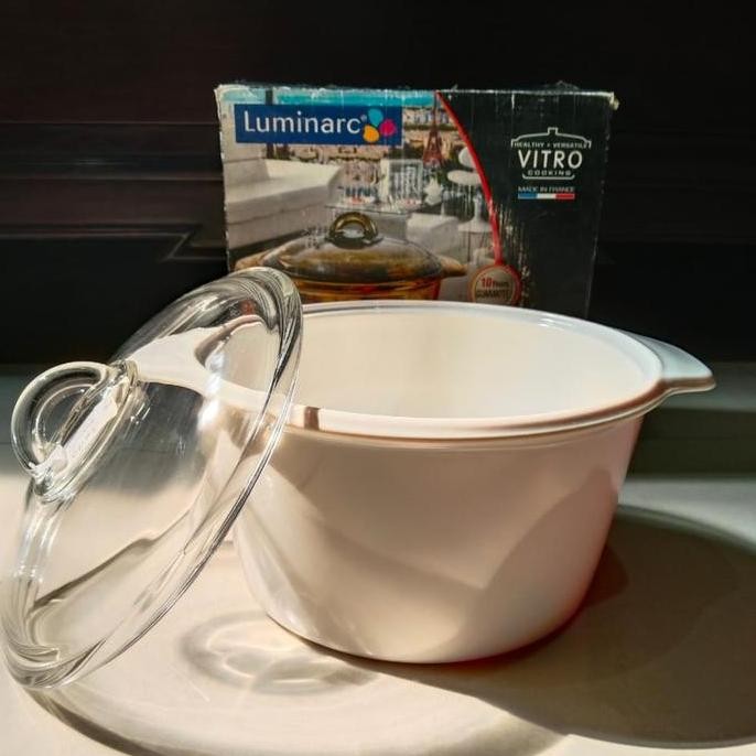 BEBAS ONGKIR - Panci Kaca Luminarc Vitro Casserole 3 Liter/ Panci Kaca KOMPOR Gas