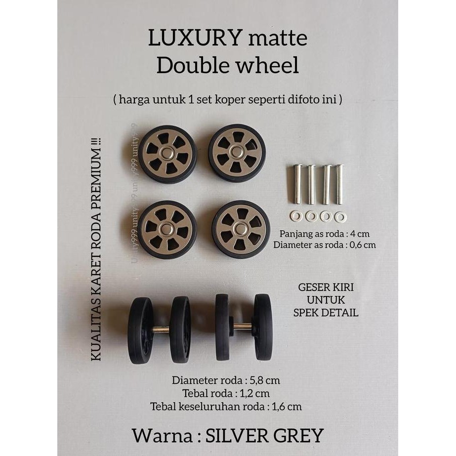 TERBARU - roda koper roda koper pengganti roda koper dobel wheel roda koper 360