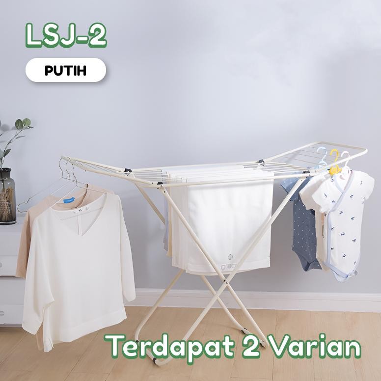 Jemuran Handuk Baju Lipat Hemat Tempat Towel Rack Minimalis Jemuran Lipat
