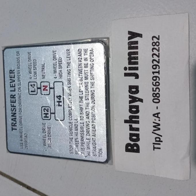 PLAT EMBLEM TRANSFER CASE 4X4 JIMNY KATANA murah