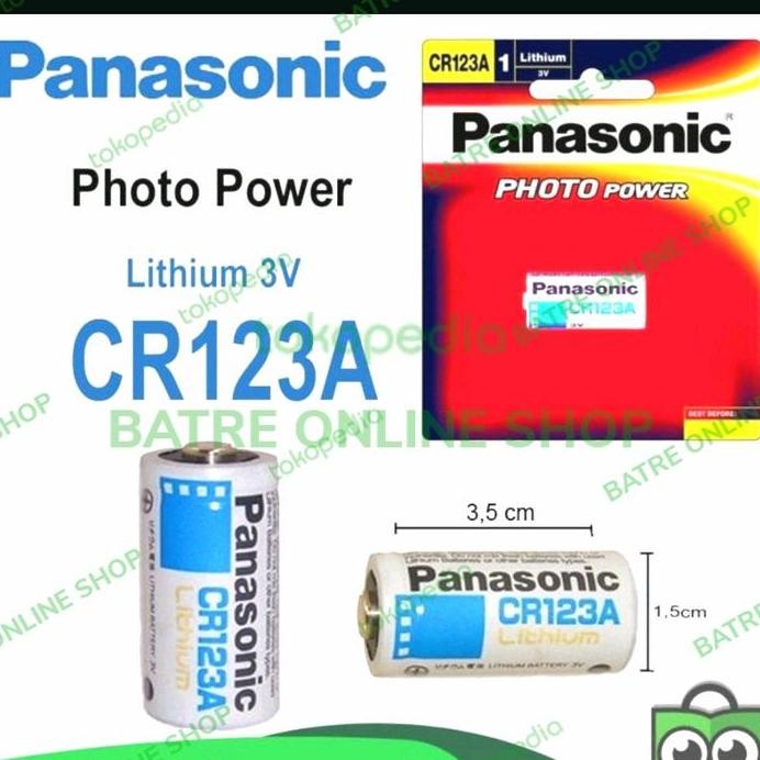 New  PANASONIC CR123 CR123A 3V LITHIUM BATERAI BATRE CR123 3V PANASONIC 123