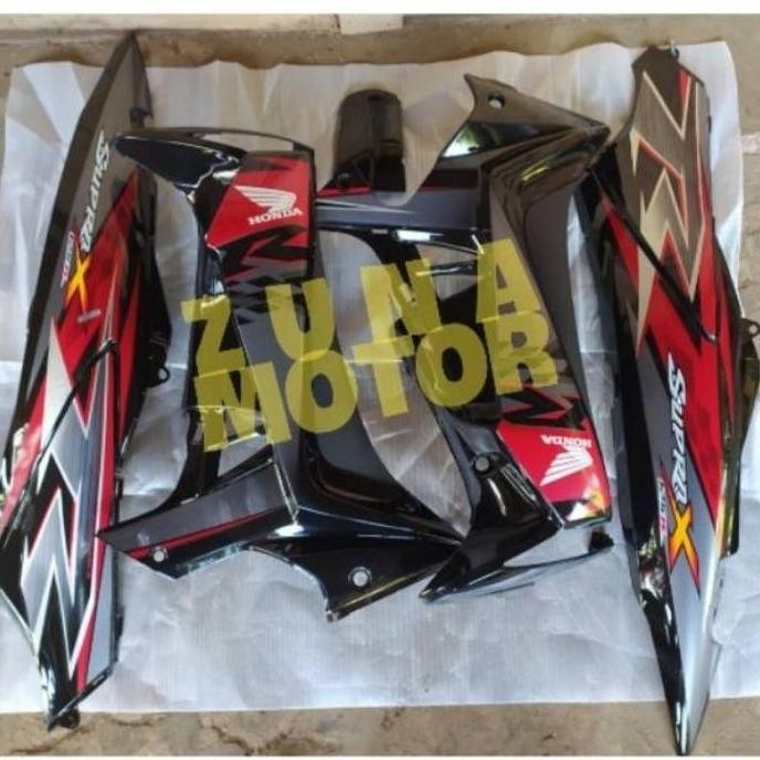 Cover Bodi dan sayap supra x 125 betmen 2010 hitam