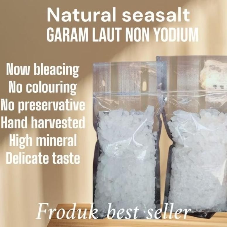 

(Terbaru) Natural Pure Sea Salt 1000 gram / Garam Laut Murni 1000gram / Natrium Cloride -1kg (Terlaris)