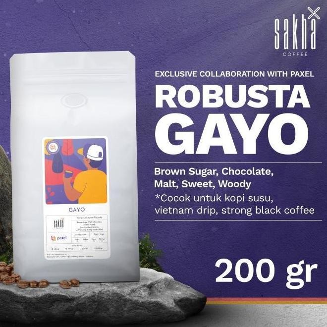 

PROMO KOPI ROBUSTA GAYO ACEH EXCLUSIVE PAXEL COFFEE BUBUK ROAST BEAN 200GRAM