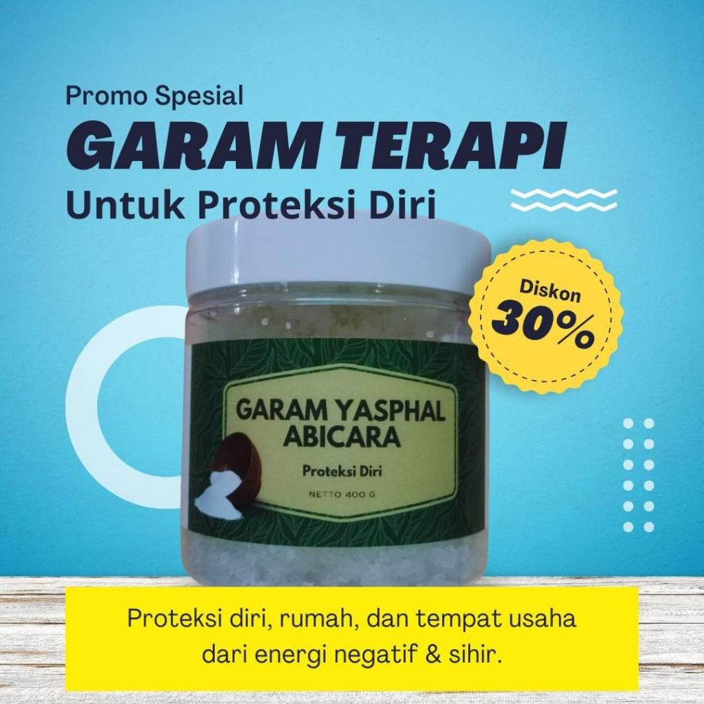 

(Terbaru) GARAM YASPHAL ABICARA, Garam Terapi Proteksi Diri Pelindung Aura Rumah, Kantor, Usaha Anti Energi Negatif 400g (Terlaris)