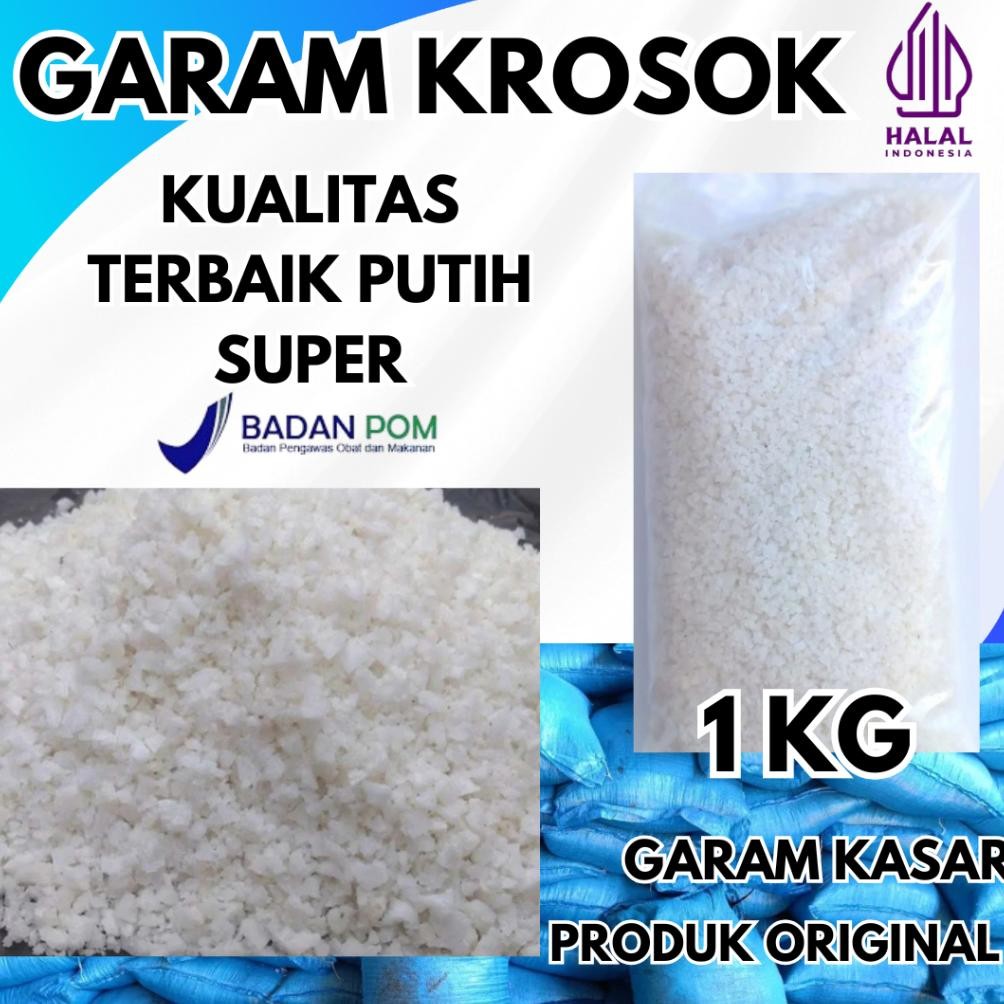 

(Terbaru) GARAM KROSOK ASLI 1 KG 100% MURNI TANPA CAMPURAN Grade A Garam Kasar Garam masak Garam Industri (Terlaris)
