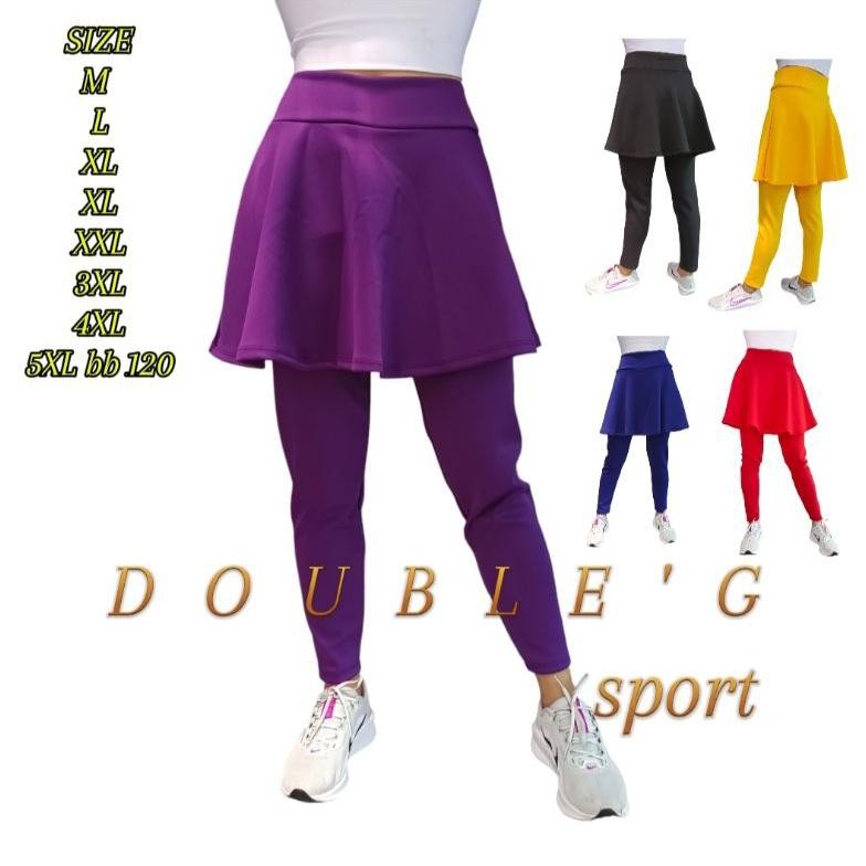 LEGGING ROK OLAHRAGA WANITA /Legging rok Senam/Legging rok Super Jumbo/Lejing rok wanita premium Aer