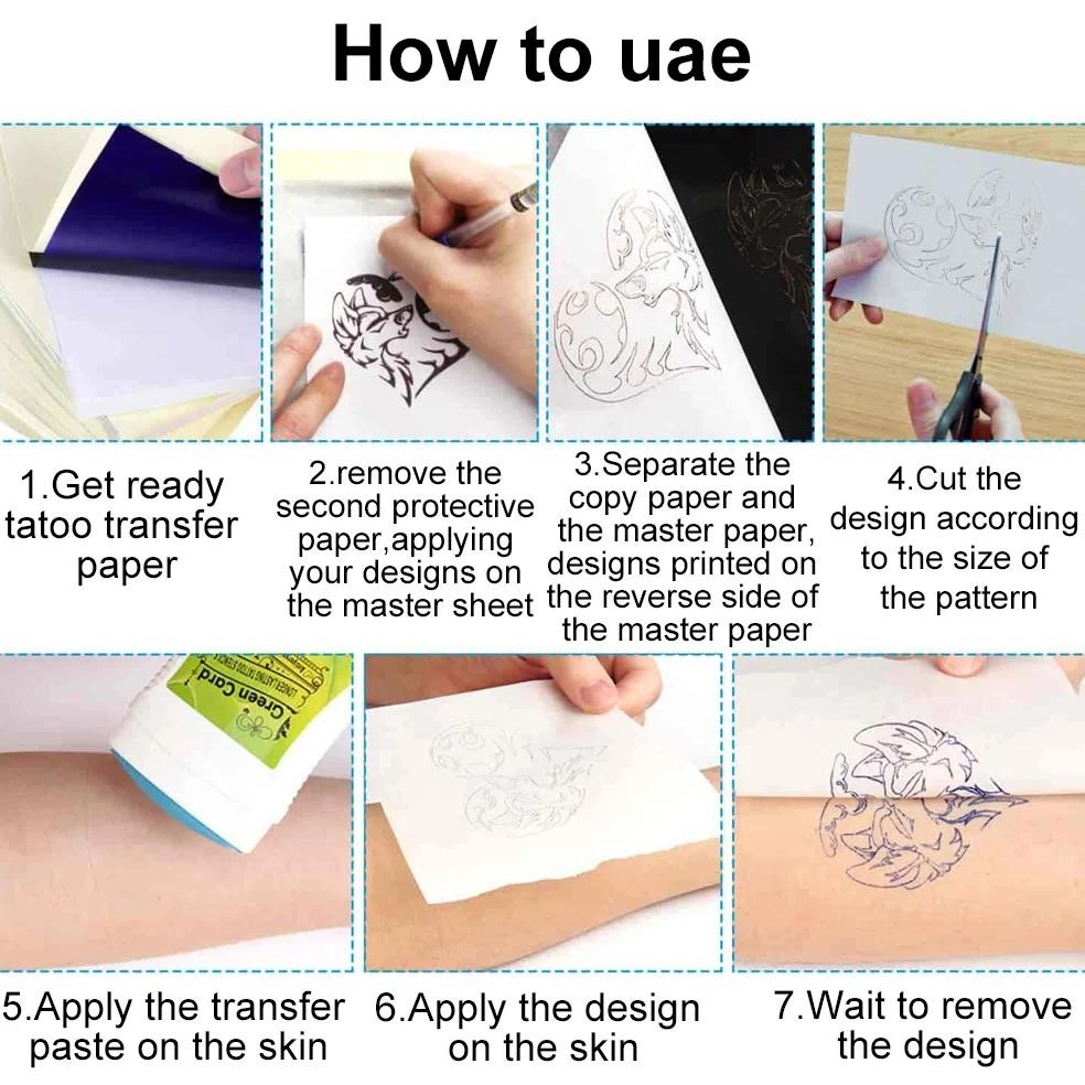 

10/20PCS THERMAL PAPER TATTOO KERTAS KARBON TATO PAPER CARBON TRACING MANUAL LERTAS TRANFER TATO A4 KERTAS TATO