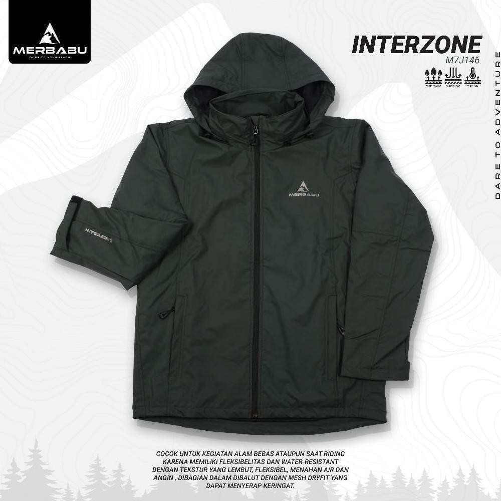 Murah Merbabu Jaket Gunung Interzone Waterproof Pria Wanita Bahan Goretex 3 Lapis