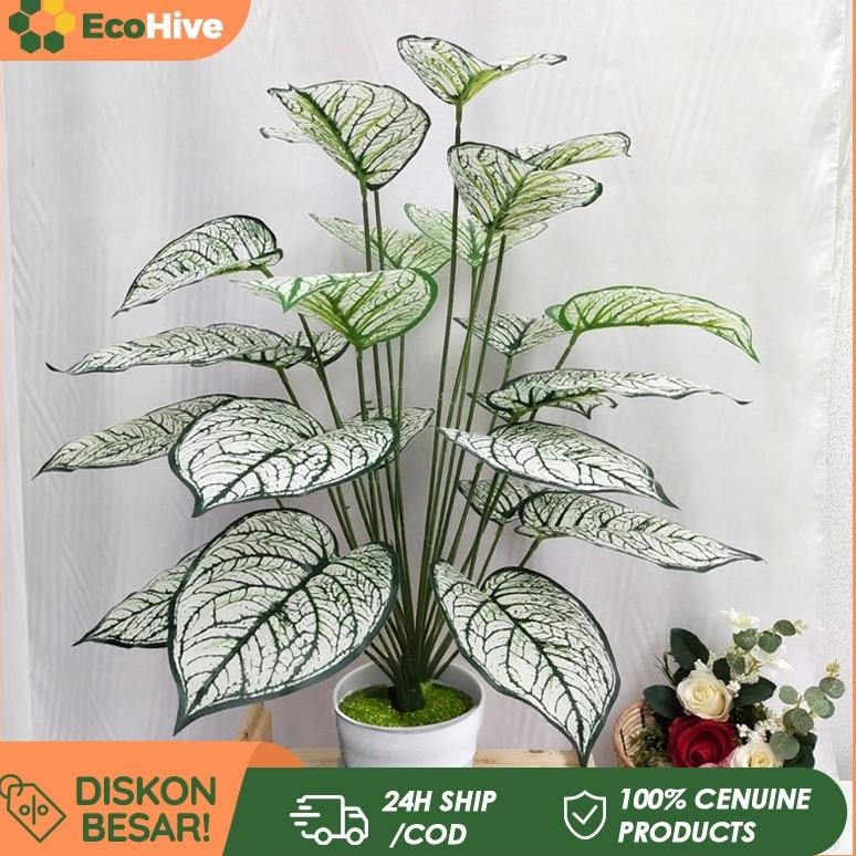 Daun Aglonema Plastik Bunga Hias Plastik Daun Jumbo Bunga Sudut Rumah Bunga Hiasan Runag Tamu Aesthe