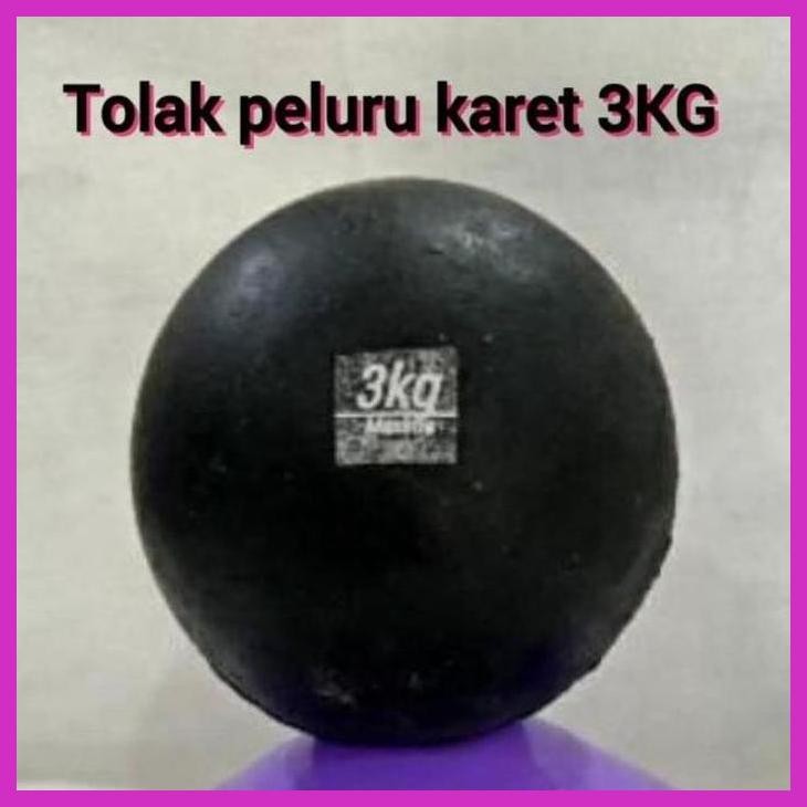 (OLAHRAGA) TOLAK PELURU 3KG (BERLAPIS KARET) GOOD QUALITY