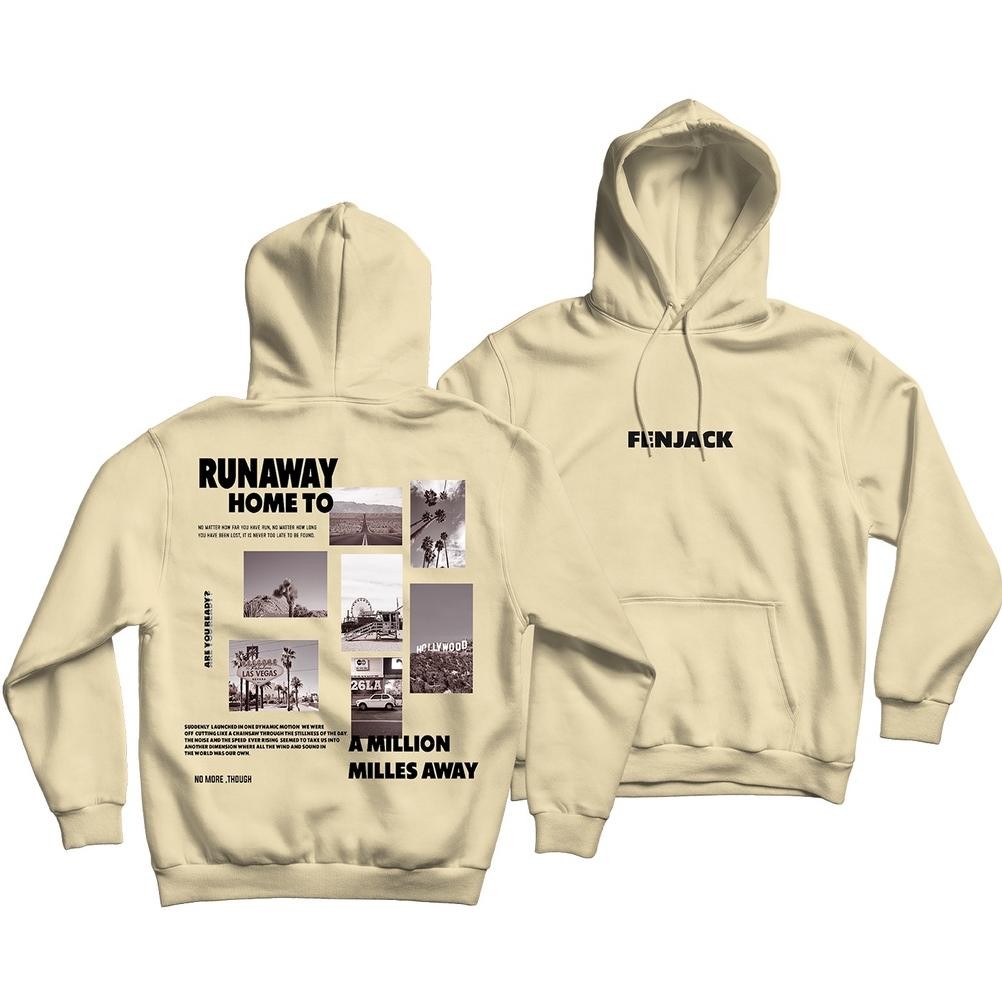 Fenjack Hoodie Jumper Runaway (Sablon) M -Xxl (Uni Pria & Wanita)