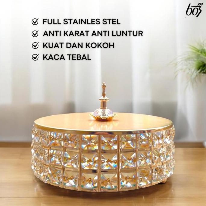 

[Cod} Cod 603 Store Wadah Permen / Metal Crystal Candy Box Glass Jar Deer Head Storage / Tempat Permen Lebaran 25Cm.