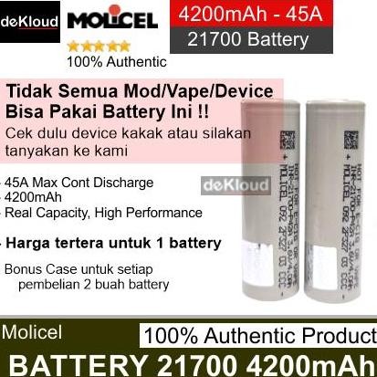 SALE BATERAI MOLICEL P42A 4200MAH 21700 ORIGINAL RECHARGEABLE LI-ION POWER BATTERY