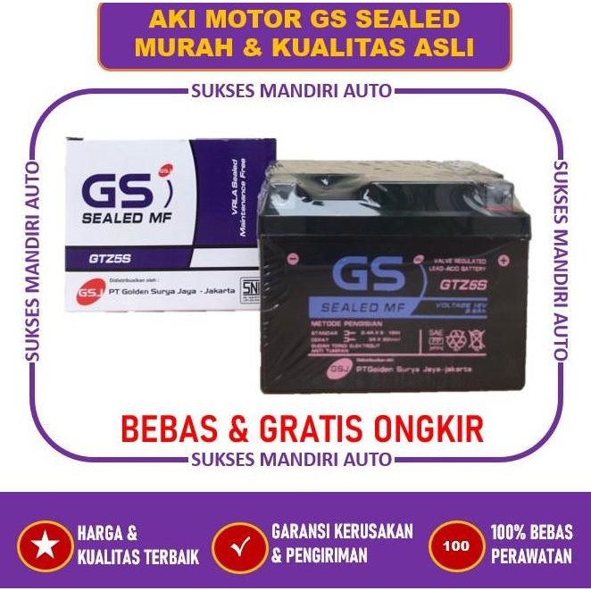 SALE AKI MOTOR GTZ5S KERING UNTUK HONDA BEAT, SCOOPY, VARIO 110 - AKI MOTOR MATIC