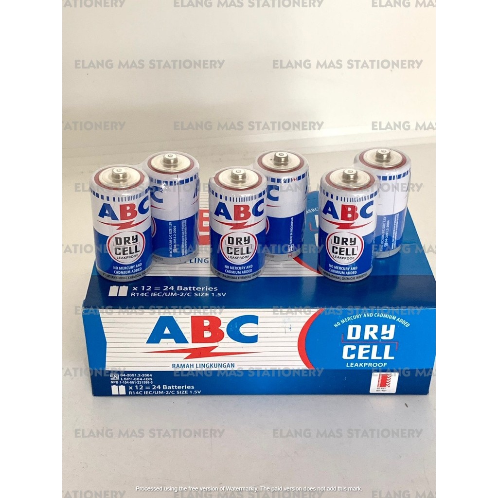 Batu Baterai Baterei Batre Batere Battery C Tanggung R14 ABC BIRU (2pcs)  5.0