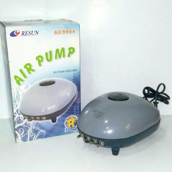 Resun Ac9904 Aerator 4 Lubang Pompa Gelembung Udara Aquarium, Kolam