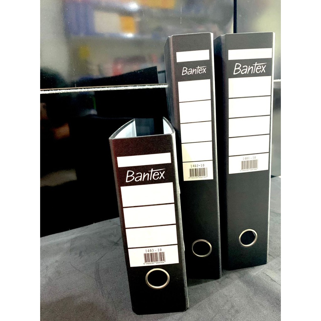 

Ordner Bantex 1401 Folio 7cm / 1402 Folio 5cm / 1403 Kwitansi Economic Hitam