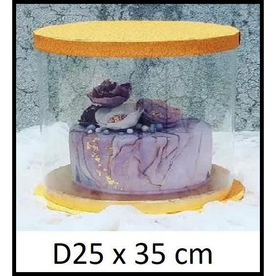 

Cake Box Kotak Kue Gift Mika Bulat D25 x T35 cm +Tatakan