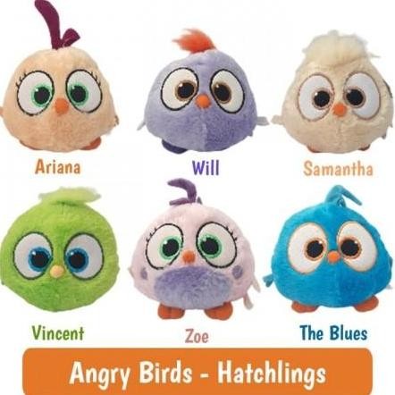 baru boneka angry birds hatchlings 11 inch - mainan karakter anak