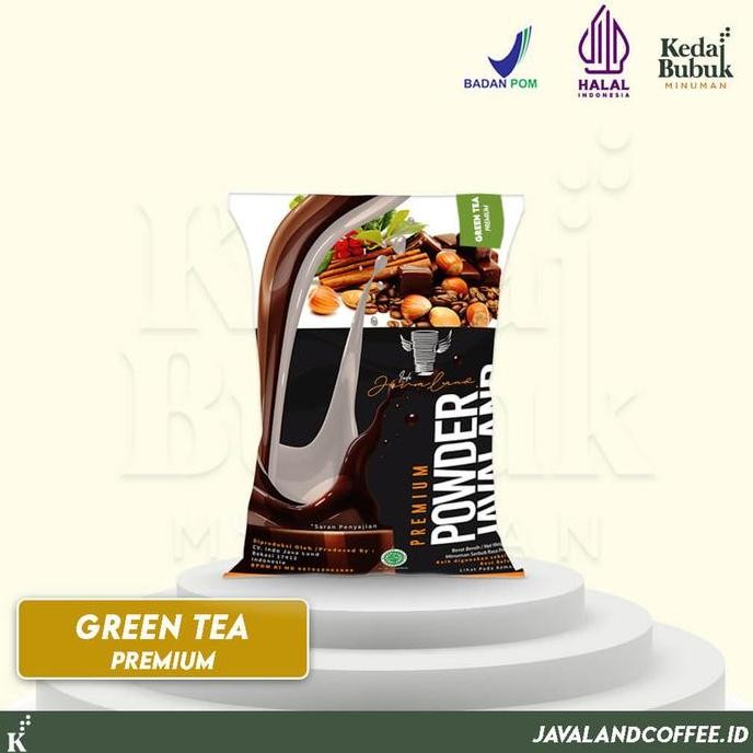 

baru bubuk minuman green tea premium horeka 1kg - serbuk teh hijau minuman kekinian