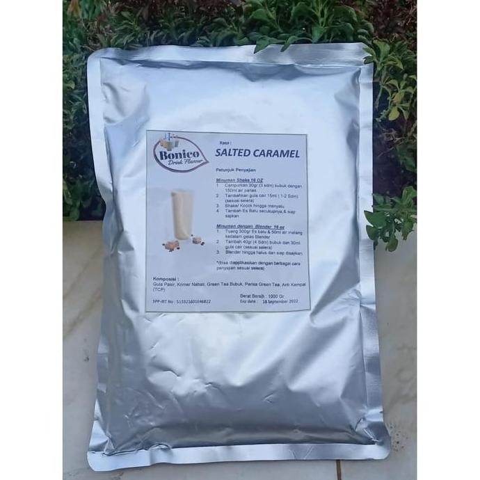 

baru bubuk minuman salted caramel 1kg - bonico serbuk rasa karamel asin